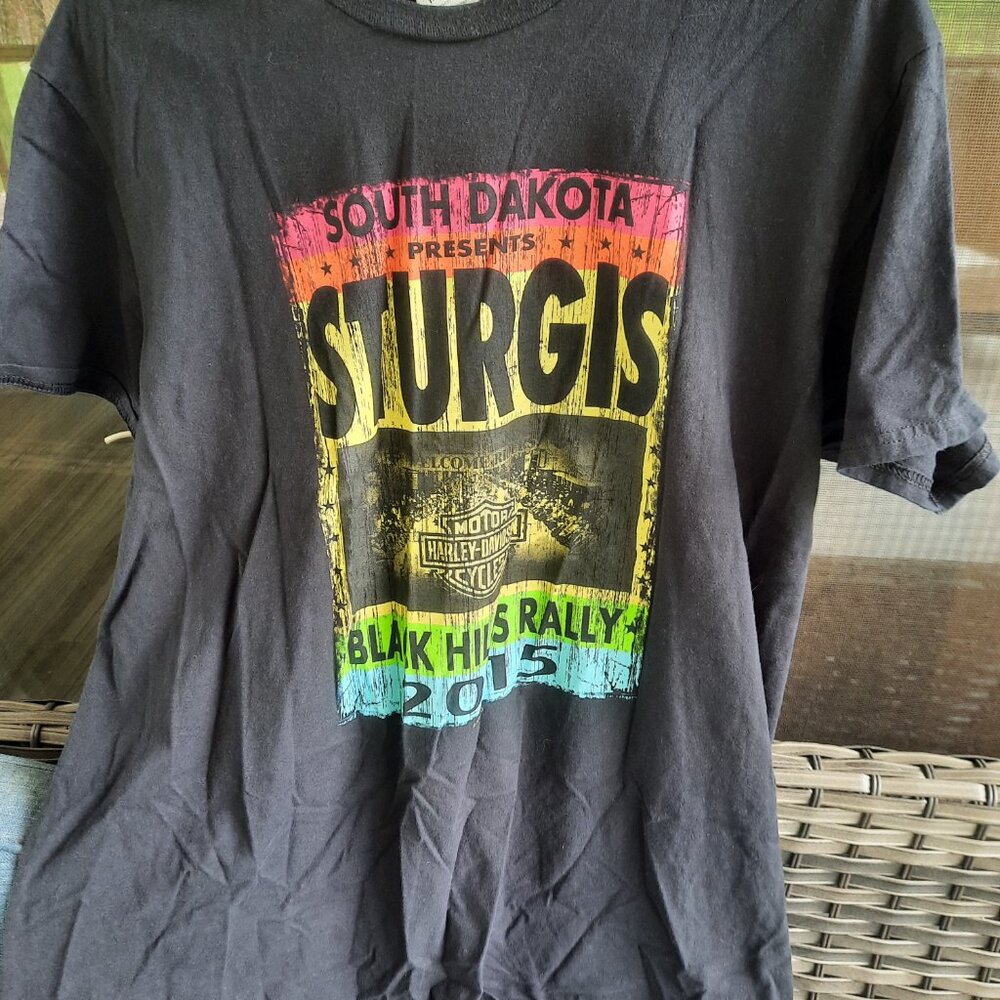 Sturgis Motorcycle Rally Commemorative T-Shirt XL Free Shipping